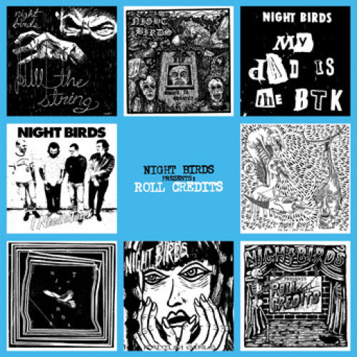 FAT107-1 Night Birds "Roll Credits" 12"ep Album Artwork